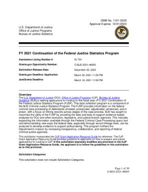 Fillable Online Fy Continuation Of The Federal Justice Statistics