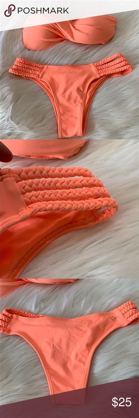 Guria Brazil Neon Orange Bikini Top Bottom Neon Orange Bikini