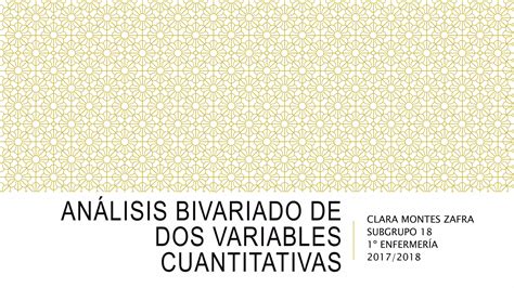 ANÁLISIS BIVARIADO DE DOS VARIABLES CUANTITATIVAS PPT