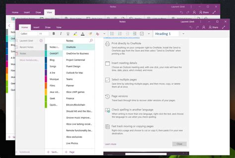 Uwp Onenote App For Windows Updated With New Features For Fast Ring