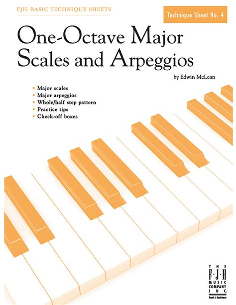 One Octave Major Scales And Arpeggios All Levels Piano Sheet Edwin