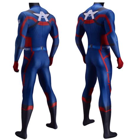 Captain America John Walker Uniform From The Falcon And The Winter Soldier Lycra Cosplay Costume ...