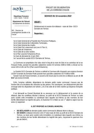 Calaméo CONSEIL DU 15 NOVEMBRE 2022 AGDE