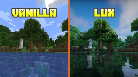 Vanilla Vs Lux Shaders Shader Comparison Youtube