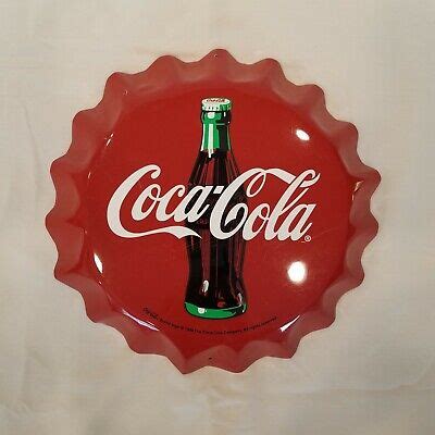 Coca Cola Red White Bottle Cap Vintage 1998 USA Made Metal Soda