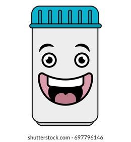 Bottle Drugs Kawaii Character Stock Vector Royalty Free 697796146