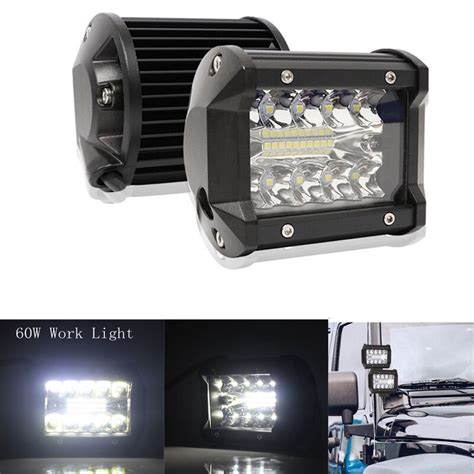 Barra De Luz Led Para Coche Faro Antiniebla De Trabajo De W Color