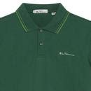 Ben Sherman Mod Tipped Signature Pique Polo Shirt In Green