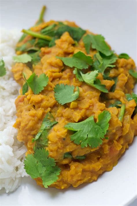 Healthy Red Lentil Dal With Spinach • The Cook Report