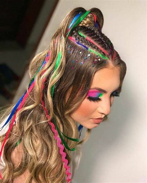 Penteado Carnaval Fitas Acconciature Pazzesche Acconciature