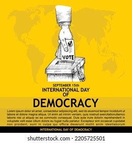 International Day Democracy Poster Banner Stock Vector (Royalty Free ...