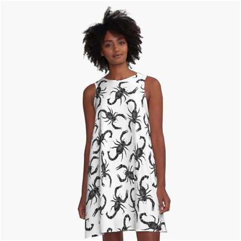 Scorpion Swarm A Line Dress By Grandeduc A Line Dress White A Line