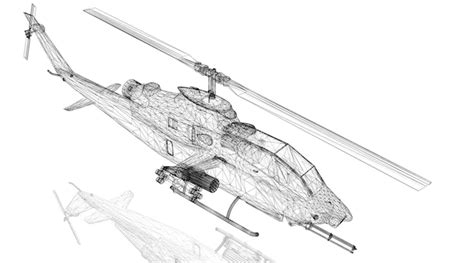 Helicopter Drawing 3d