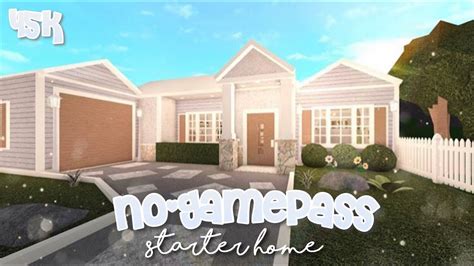 Bloxburg No Gamepass Starter Home Youtube