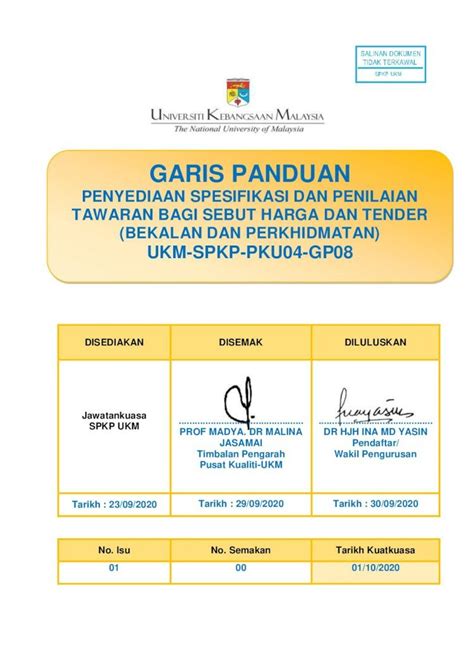 PDF PENYEDIAAN SPESIFIKASI DAN PENILAIAN TAWARAN BAGI Ix