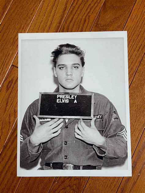 Elvis Presley Army Mug Shot Art Print Photo Rare X Poster