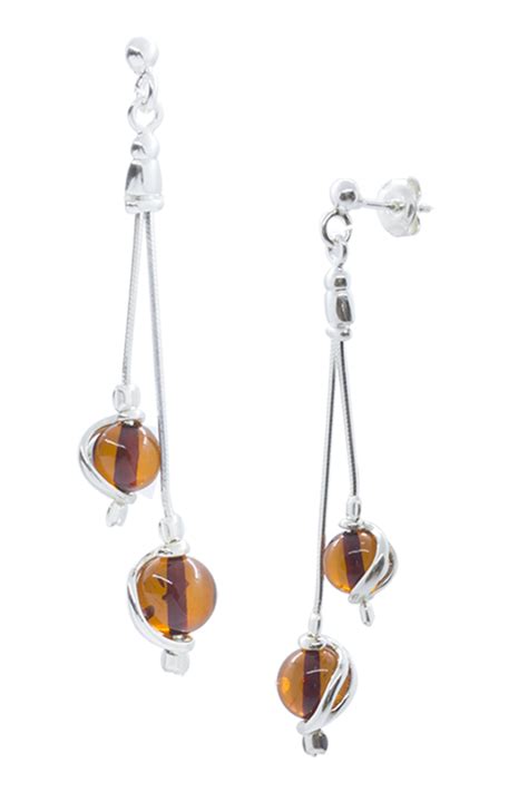 Boucles D Oreilles En Perle D Ambre Boutique Histoire De L Ambre