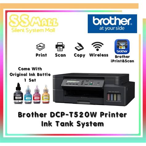 Brother Dcp T520w Printer Ink Tank Wireless Print Copy Scan