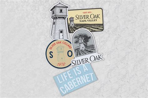 Silver Oak Sticker Set Wine Accessories And Gifts