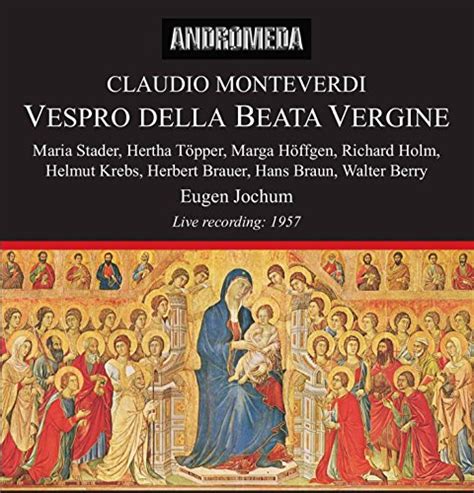 Amazon Co Jp Monteverdi Vespro Della Beata Vergine Sv Live