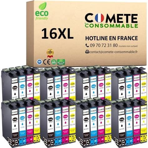 Comete Marque Française 16Xl 32 Cartouches D Encre Compatibles Avec