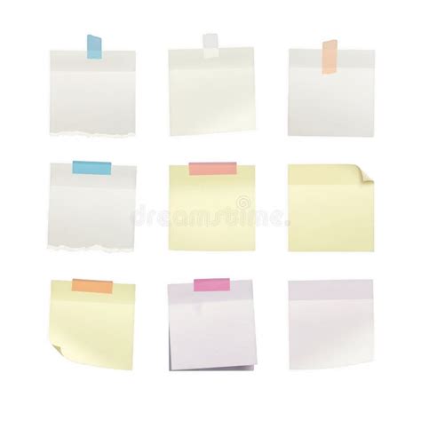collection  sticky notes   colors  tones  white