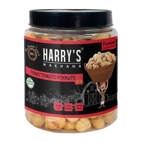 Harrys Makhana Roasted And Flavoured Foxnuts Tangy Tomato 80 Gm