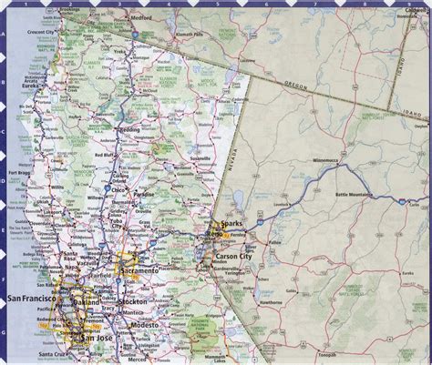 Map Of California State With Highwayroadcitiescounties California