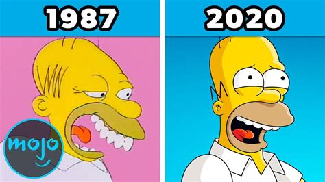 Simpsons Then And Now