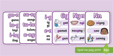 marungko approach flash cards   ng