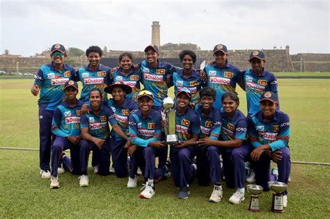 Sri Lanka Women Pose With The Series Trophy ESPNcricinfo