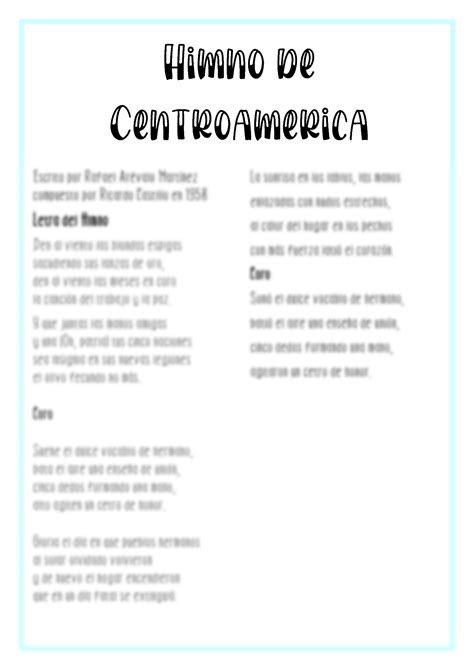 Solution Himno De Centro America Studypool