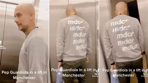 Pep Guardiola: Footage emerges of Man City boss in awkward interaction ...