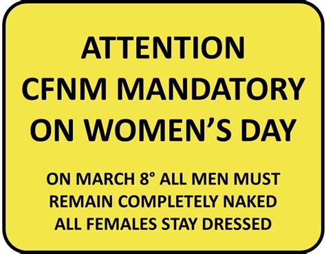 Neu Donau On Twitter ATTENTION CFNM MANDATORY ON WOMENS DAY ON MARCH