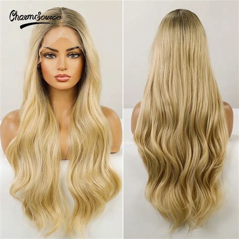 Charmsource Lange Nat Rliche Wellenf Rmige Per Cke Braun Ombre Blonde