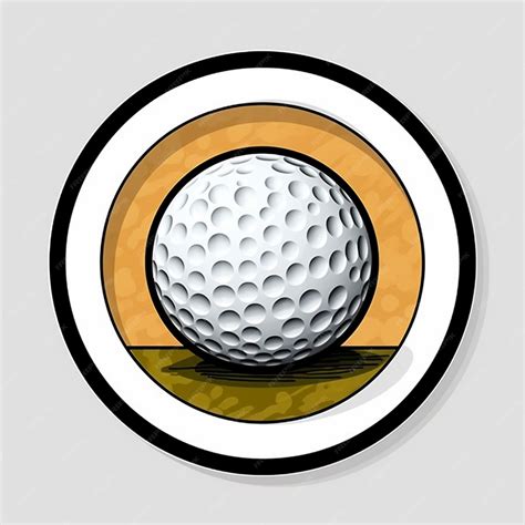 Premium Ai Image A Close Up Of A Golf Ball In A Circle On A White Background Generative Ai