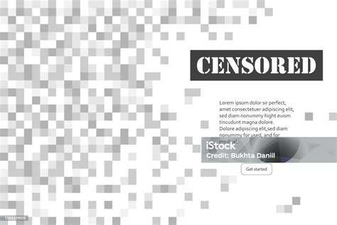 Pixel Censored Sign Black Censor Bar Concept Icon Isolated On White Background Stock