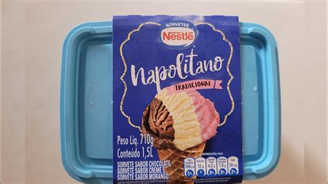 Sorvete napolitano Nestlé YouTube