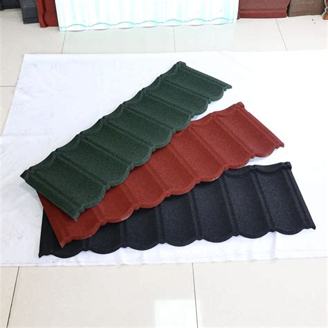 Mm Mm Colorful Aluminized Zinc Steel Roofing Sheet Stone Coated