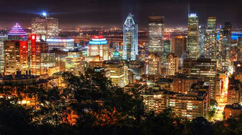 2020 Montreal City View at Night From Mount Royal Lookout Image