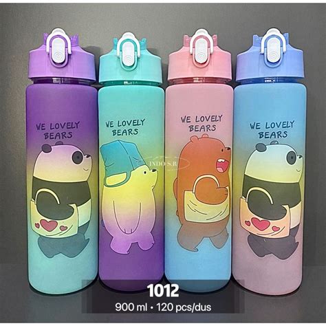 Jual Bisa Cod Botol Minum Viral Botol Minum Gradasi We Bare Bears Ml