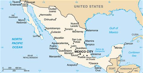 Map Of Mexico With Cities Mexico Map With Cities Maps Of All Countries In One Place