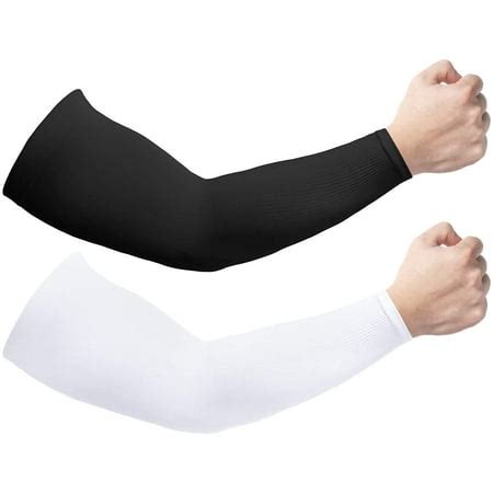 2 Pairs UV Protection Cooling Arm Sleeves Sun Sleeves UPF 50 Men Women ...