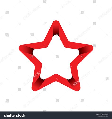 Modern Red Star Logo Vector Isolated Stock Vector (Royalty Free ...