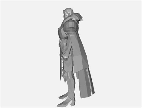 3d Model Warrior Character Vr Ar Low Poly Cgtrader