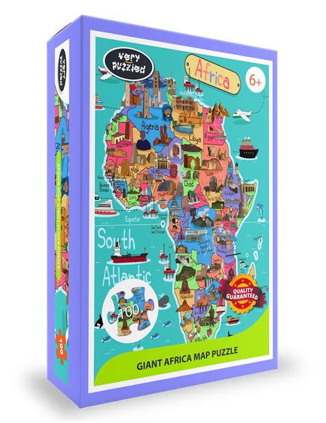 32 Piece Africa Map Giant Jigsaw Puzzle Black History Studies