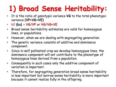 Heritability And Components Of Genetic Variance