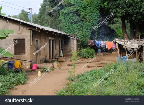 Poverty - The House Of A Poor African Family Stock Photo 11602228 ...