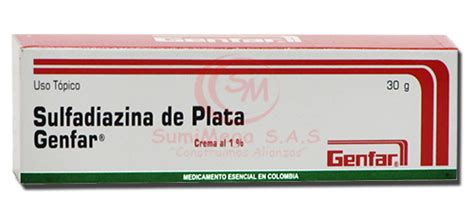 Sulfadiazina Plata 1 Crema 30gr Genfar Sumimega