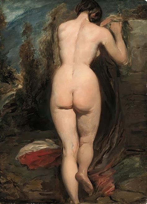 Female Nude Seen From Behind By William Etty Artvee